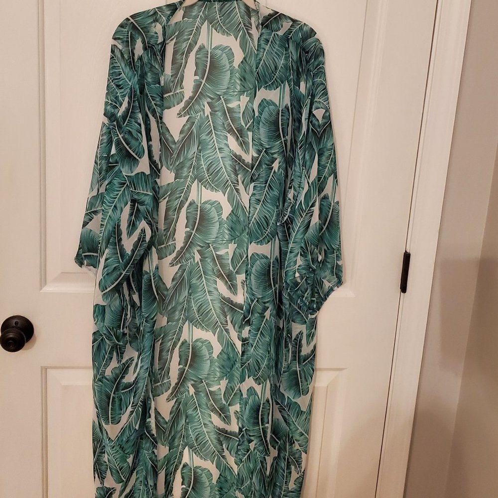 Palm Print Kimono
